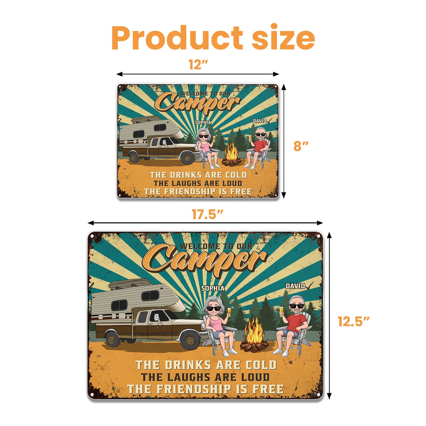 Welcome To Our Camper, Cold Drinks, Loud Laughs, Free Friendship