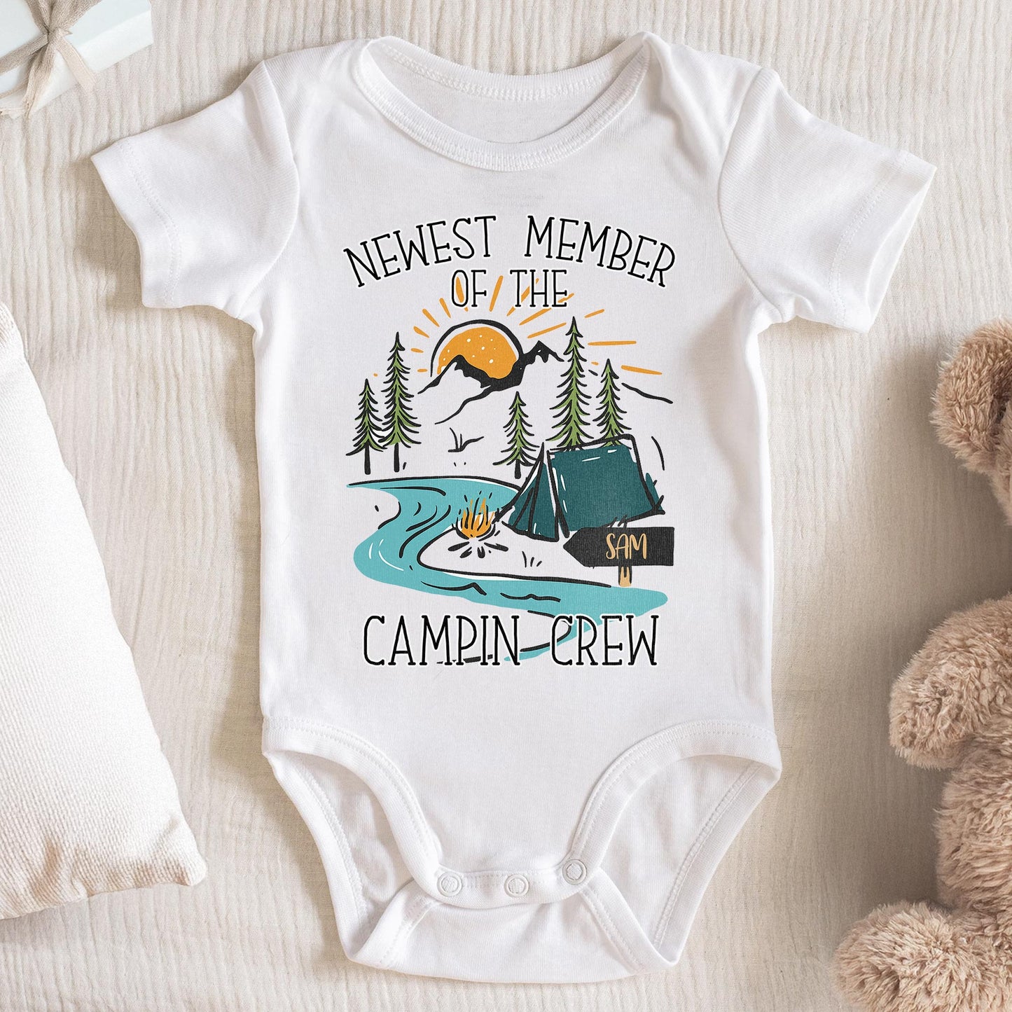 Newest Member Of The Campin Crew, Tent and Trees