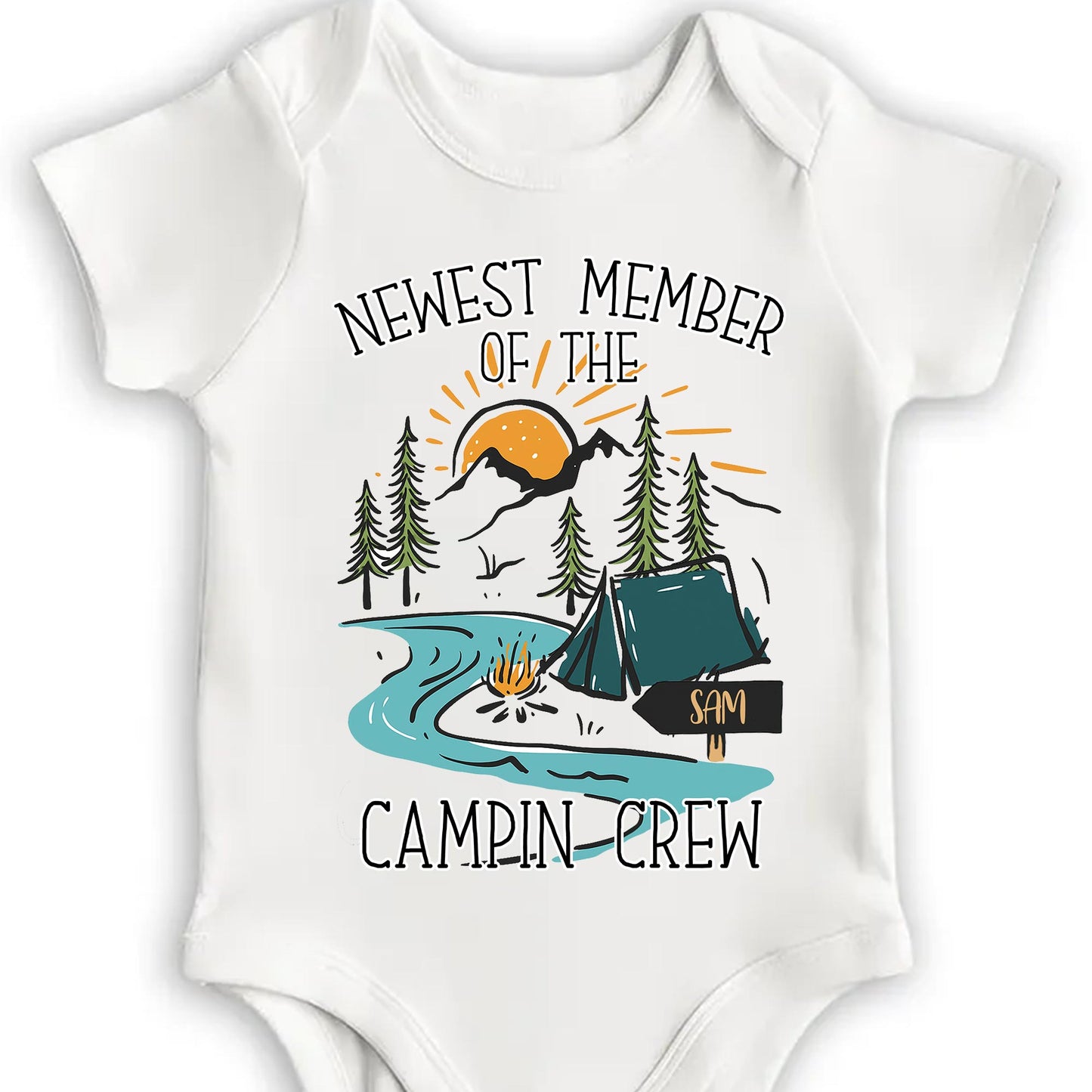 Newest Member Of The Campin Crew, Tent and Trees