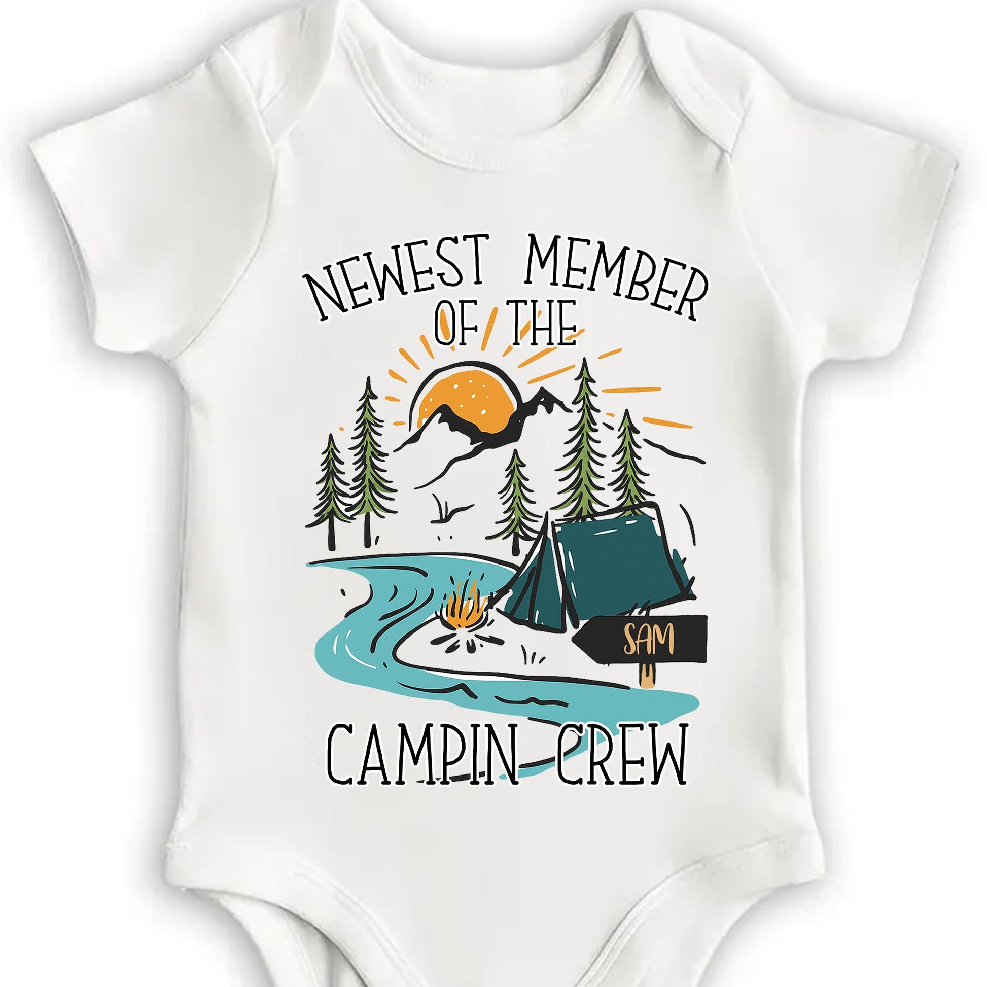 Newest Member Of The Campin Crew, Tent and Trees