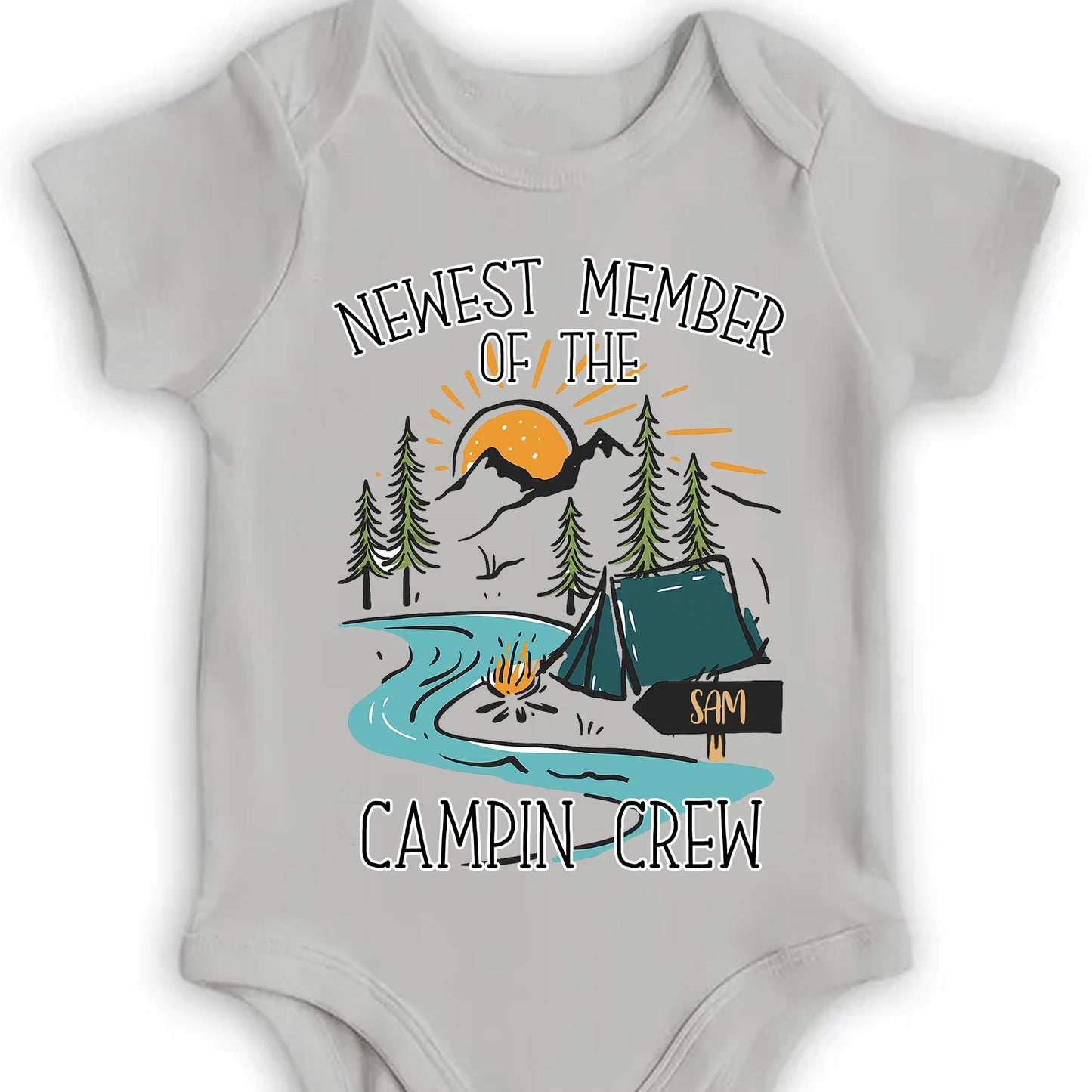 Newest Member Of The Campin Crew, Tent and Trees