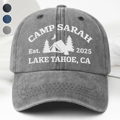 Camp Sarah, Est. Lake Tahoe, Tent And Trees Design