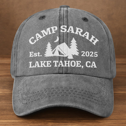 Camp Sarah, Est. Lake Tahoe, Tent And Trees Design