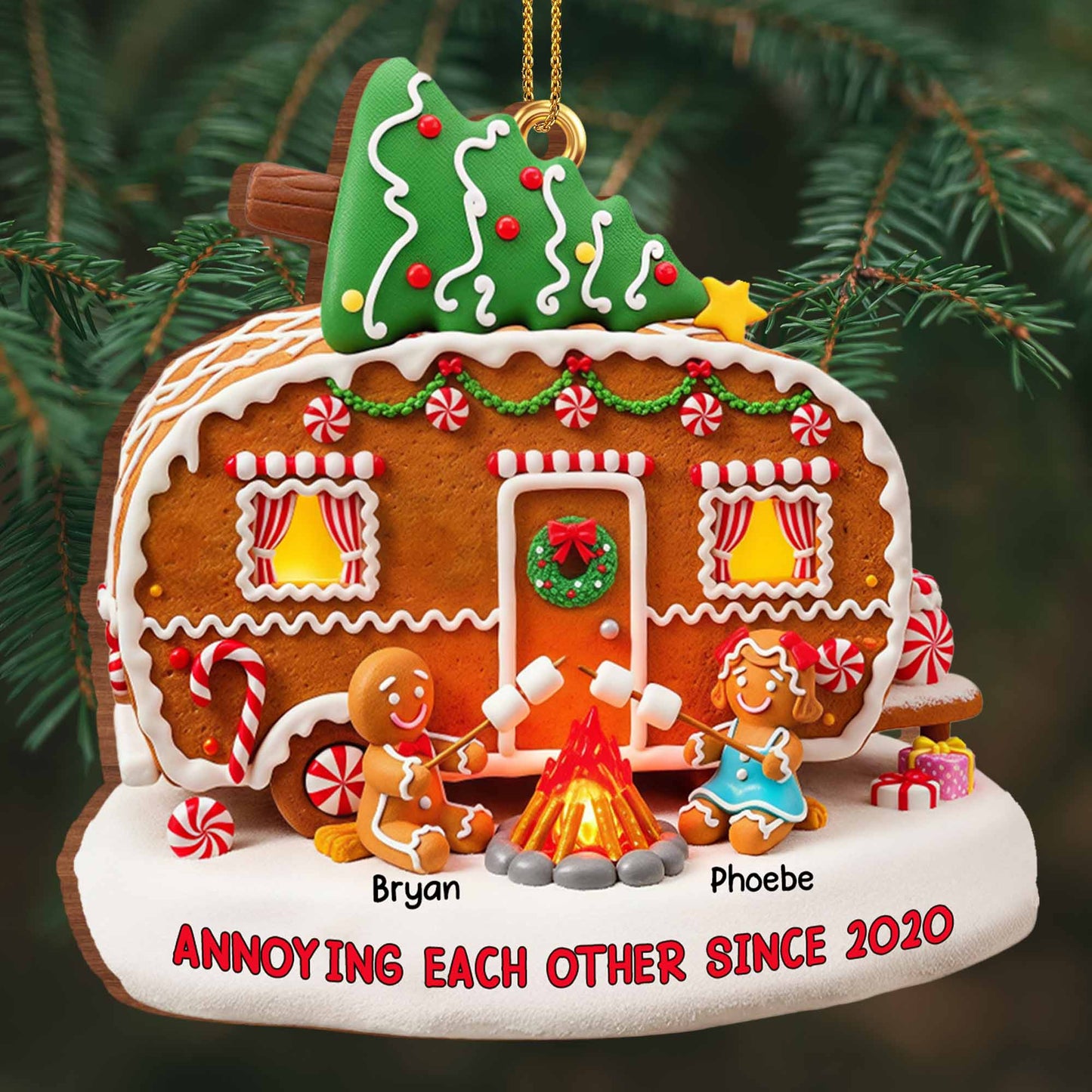 Annoying Each Other Since Gingerbread House Christmas Ornament