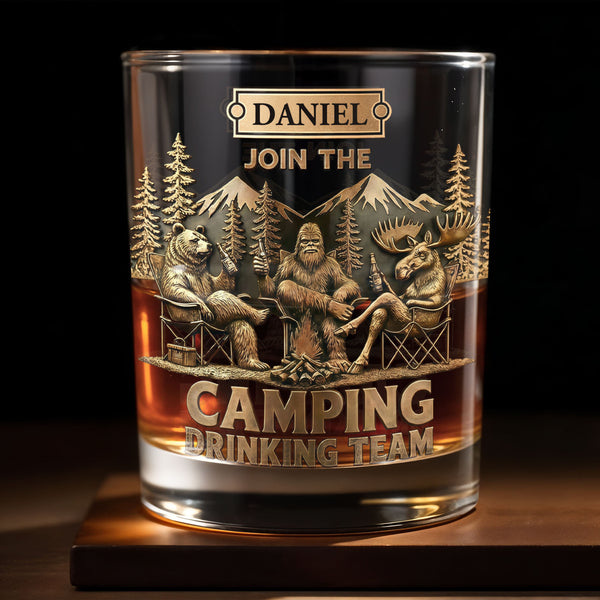 Join The Camping Drinking Team, Bigfoot and Bear Design