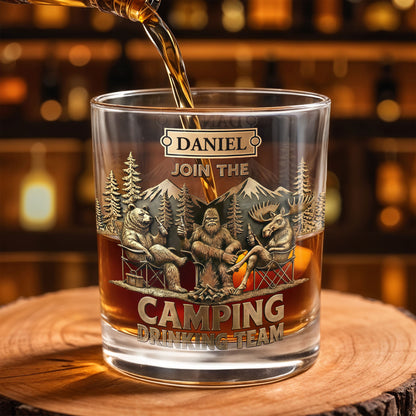 Join The Camping Drinking Team, Bigfoot and Bear Design