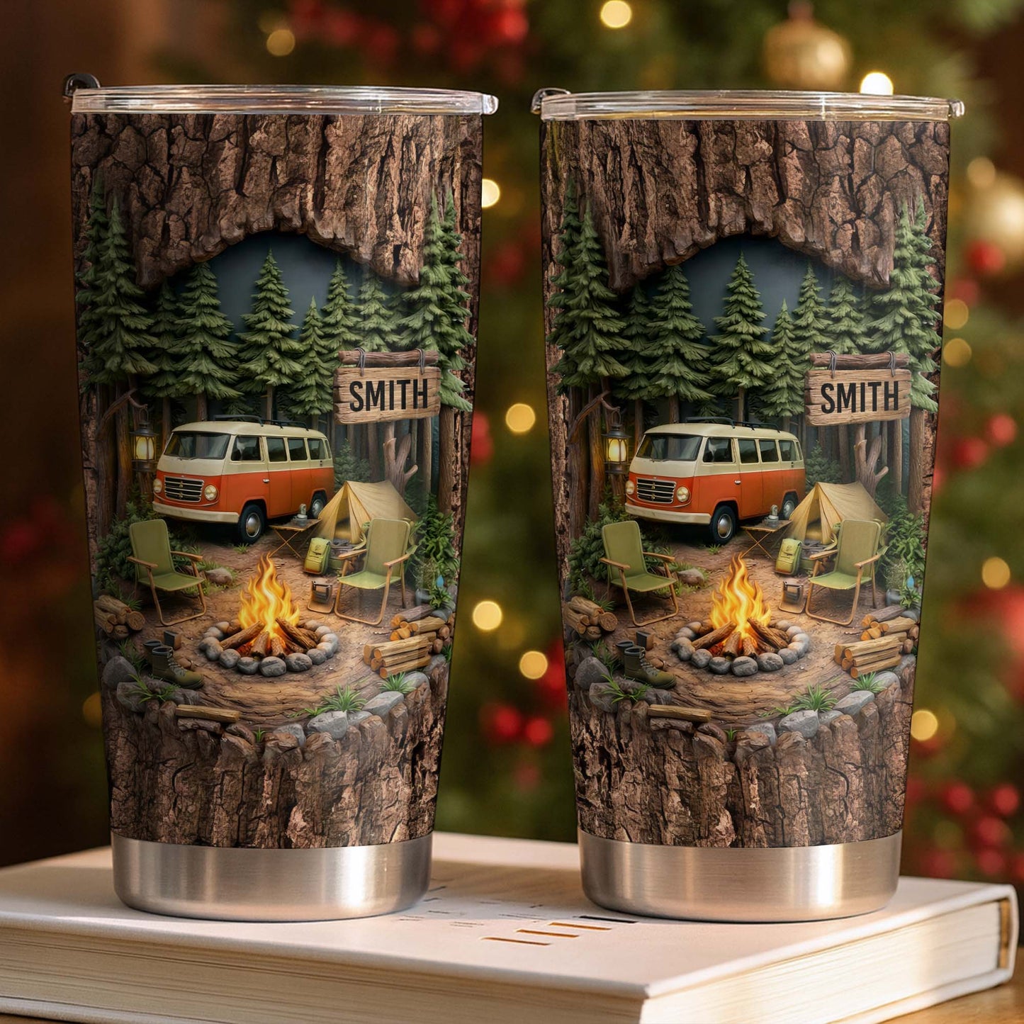 Gather Around The Fire, Campfire and Vintage Van Design