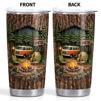 Gather Around The Fire, Campfire and Vintage Van Design