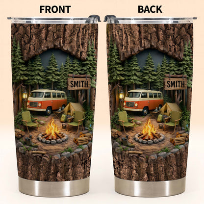 Gather Around The Fire, Campfire and Vintage Van Design