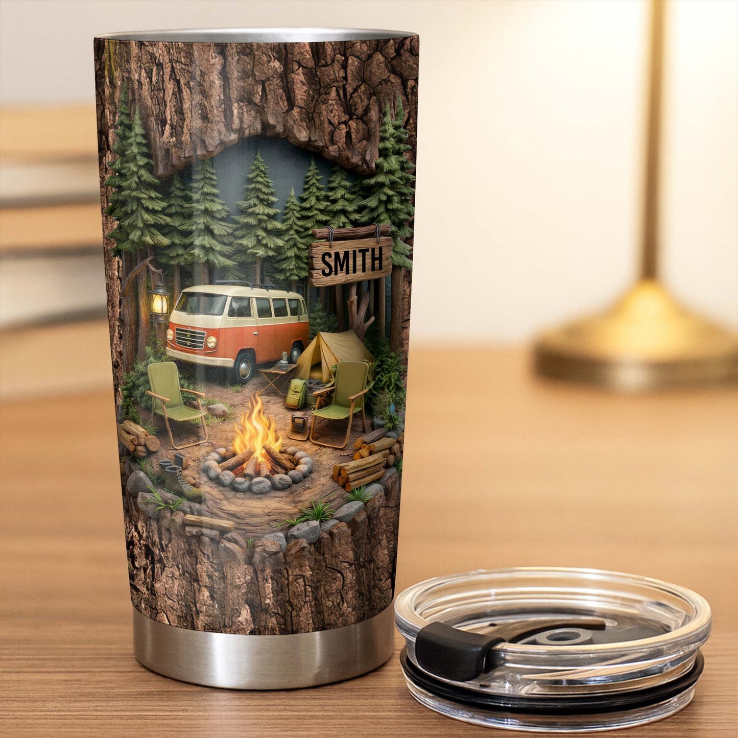 Gather Around The Fire, Campfire and Vintage Van Design