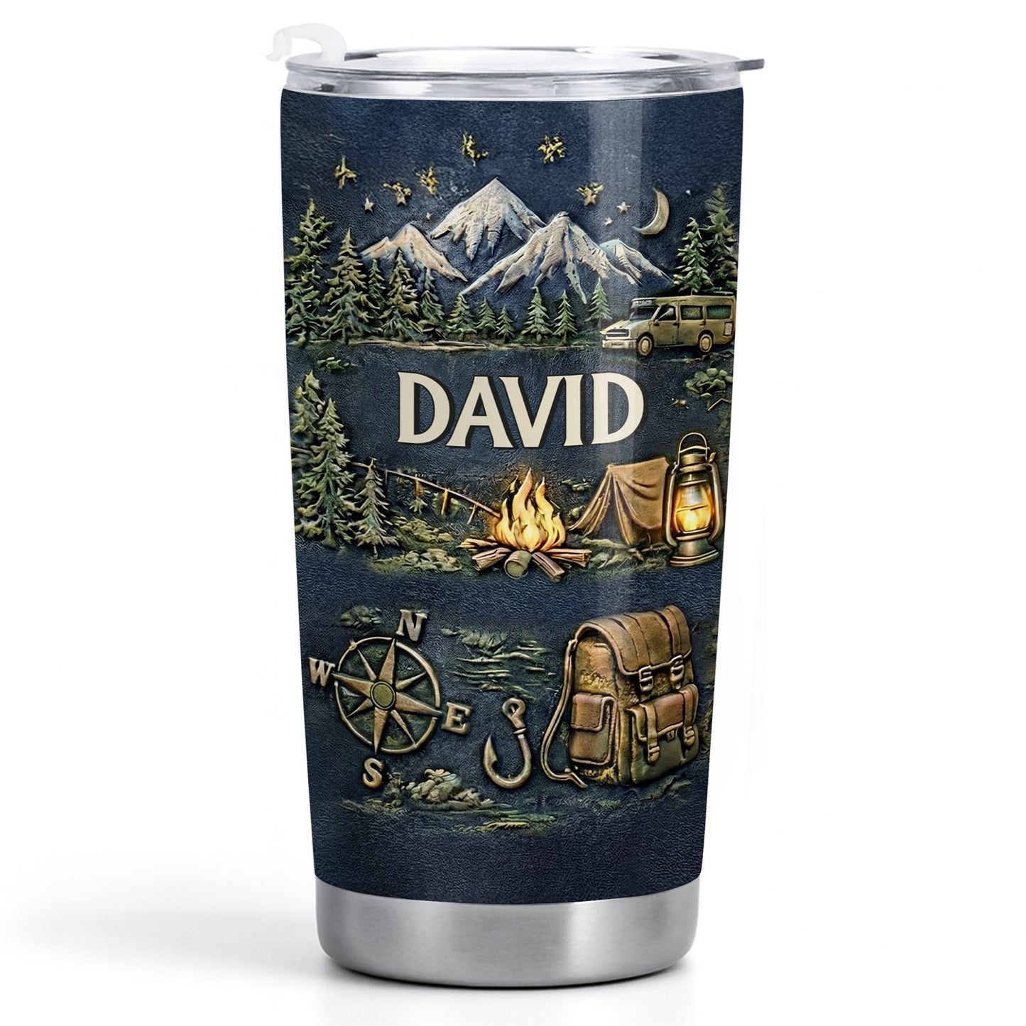 A Journey Awaits, Mountains and Campfire