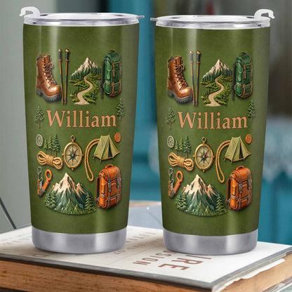 To [Name], Boots, Compass, Mountains, Tent, Backpack