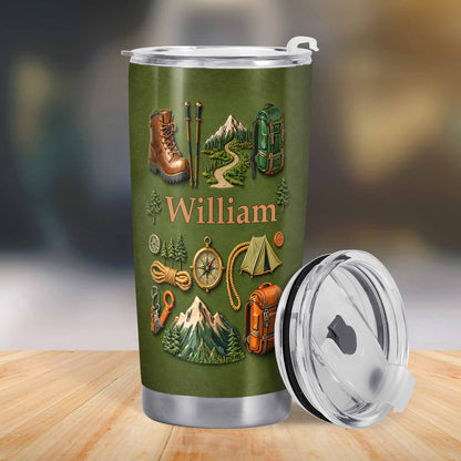 To [Name], Boots, Compass, Mountains, Tent, Backpack