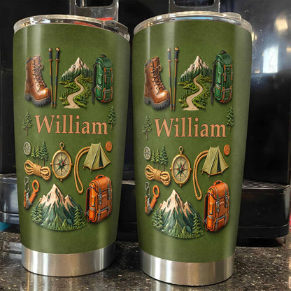 To [Name], Boots, Compass, Mountains, Tent, Backpack