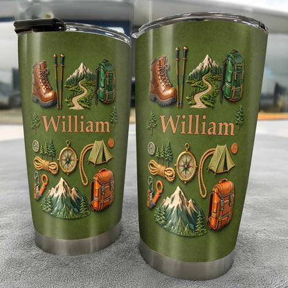 To [Name], Boots, Compass, Mountains, Tent, Backpack