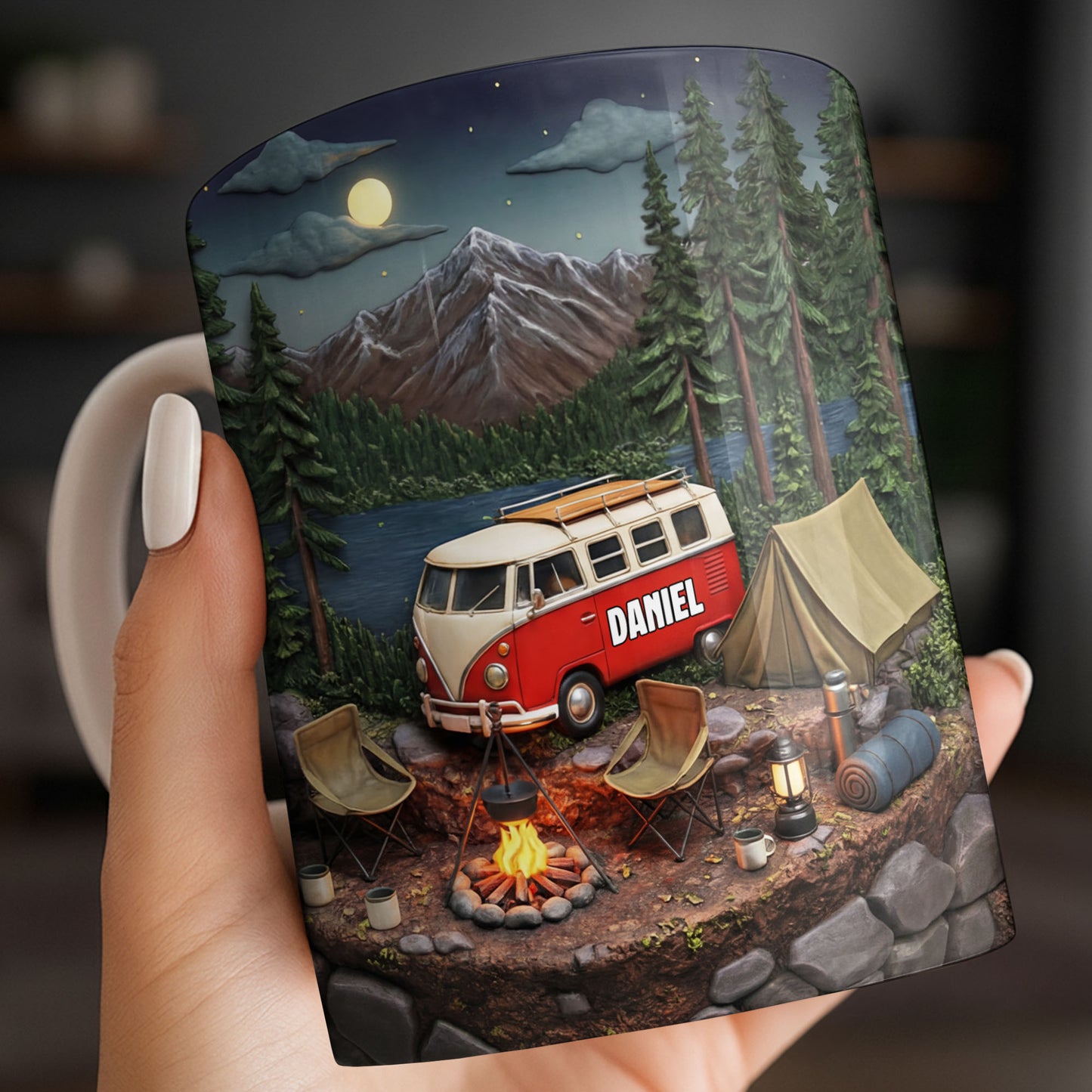 Mountain Camping Adventure Under The Stars With Van And Tent