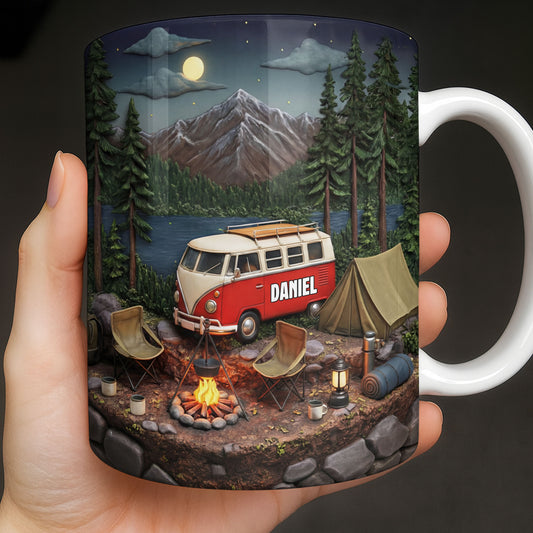 Mountain Camping Adventure Under The Stars With Van And Tent