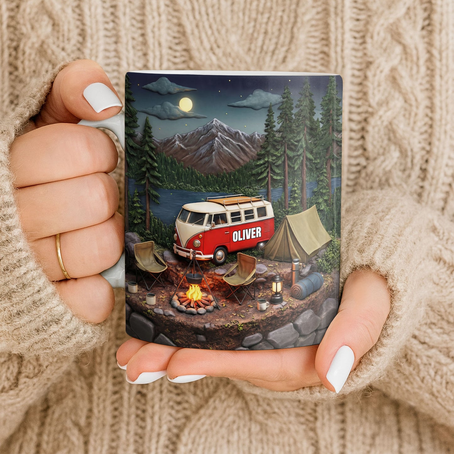 Mountain Camping Adventure Under The Stars With Van And Tent