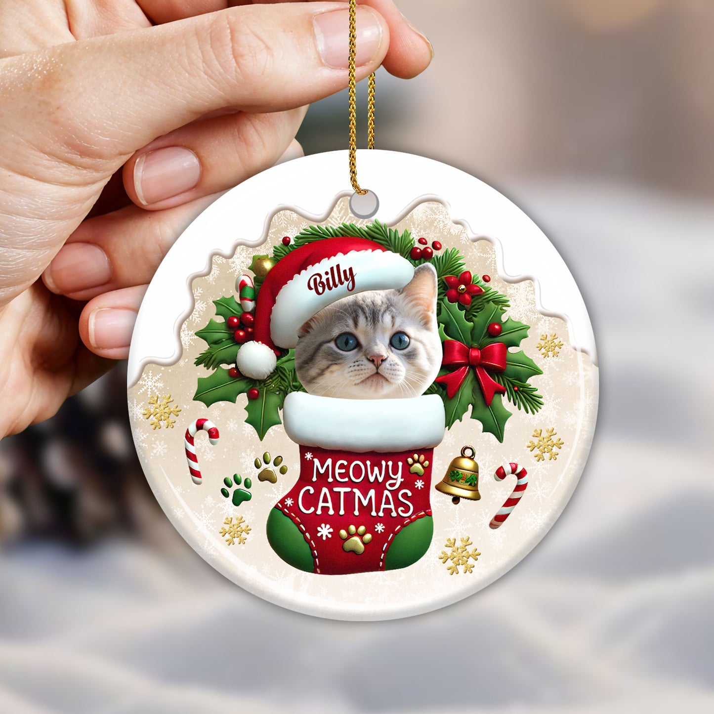 Meowy Catmas Festive Ornament For Pet Lovers