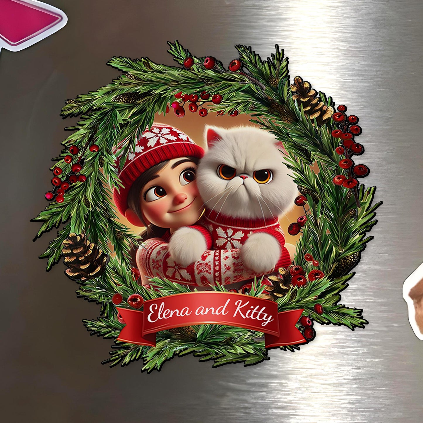 Celebrate The Holiday With Your Furry Friends Magnet