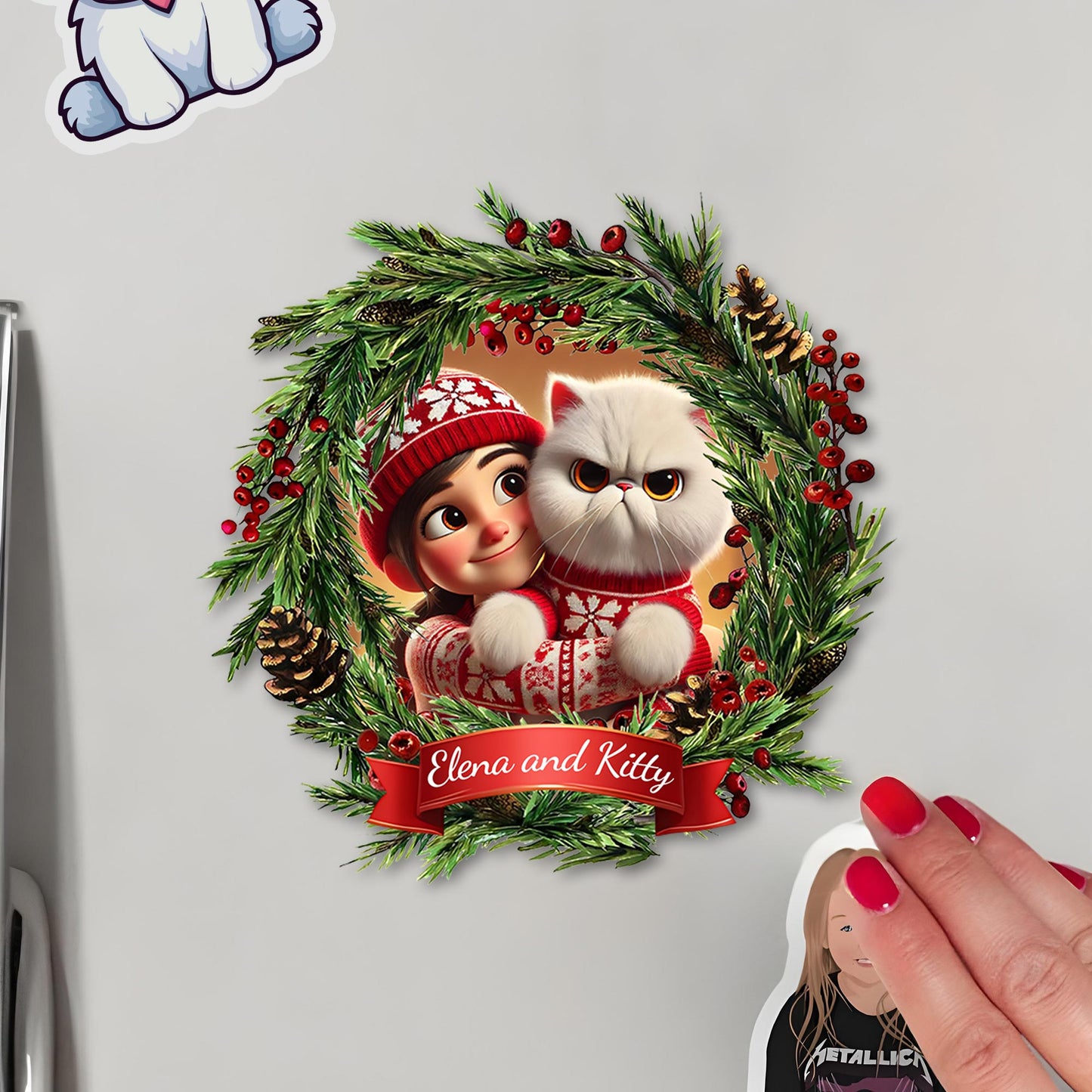 Celebrate The Holiday With Your Furry Friends Magnet