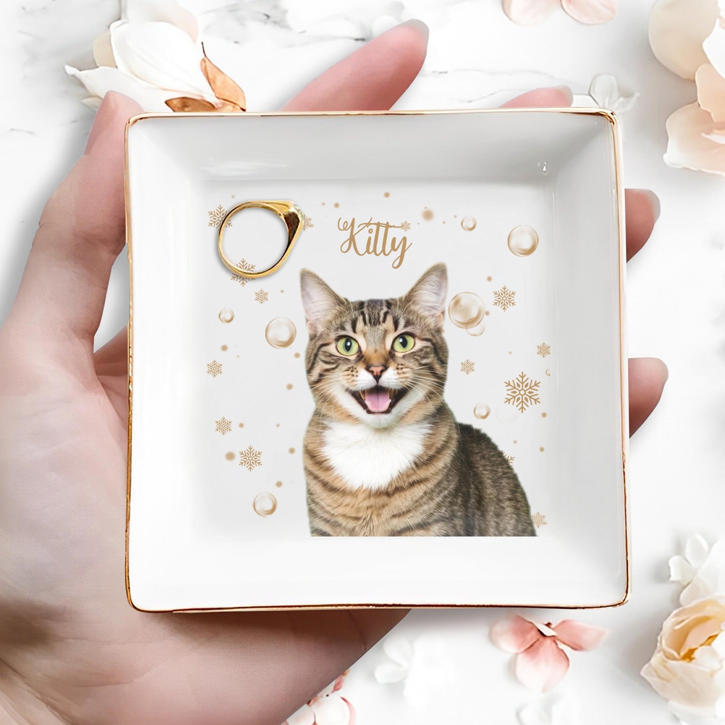 Charming Kitty Decorative Jewelry Dish