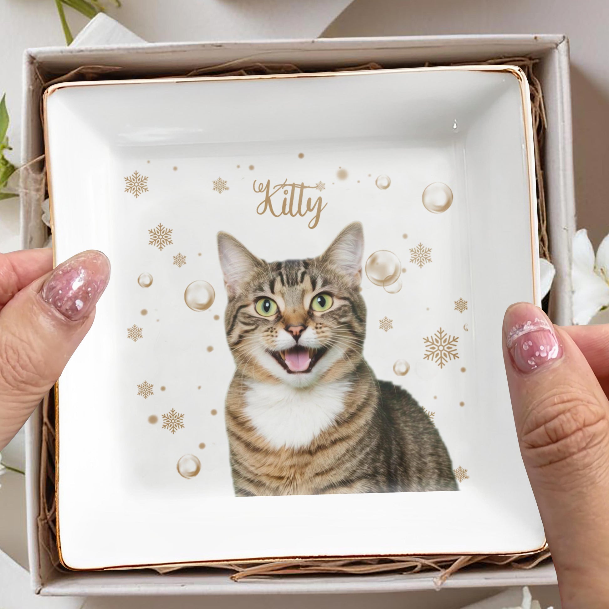 Charming Kitty Decorative Jewelry Dish