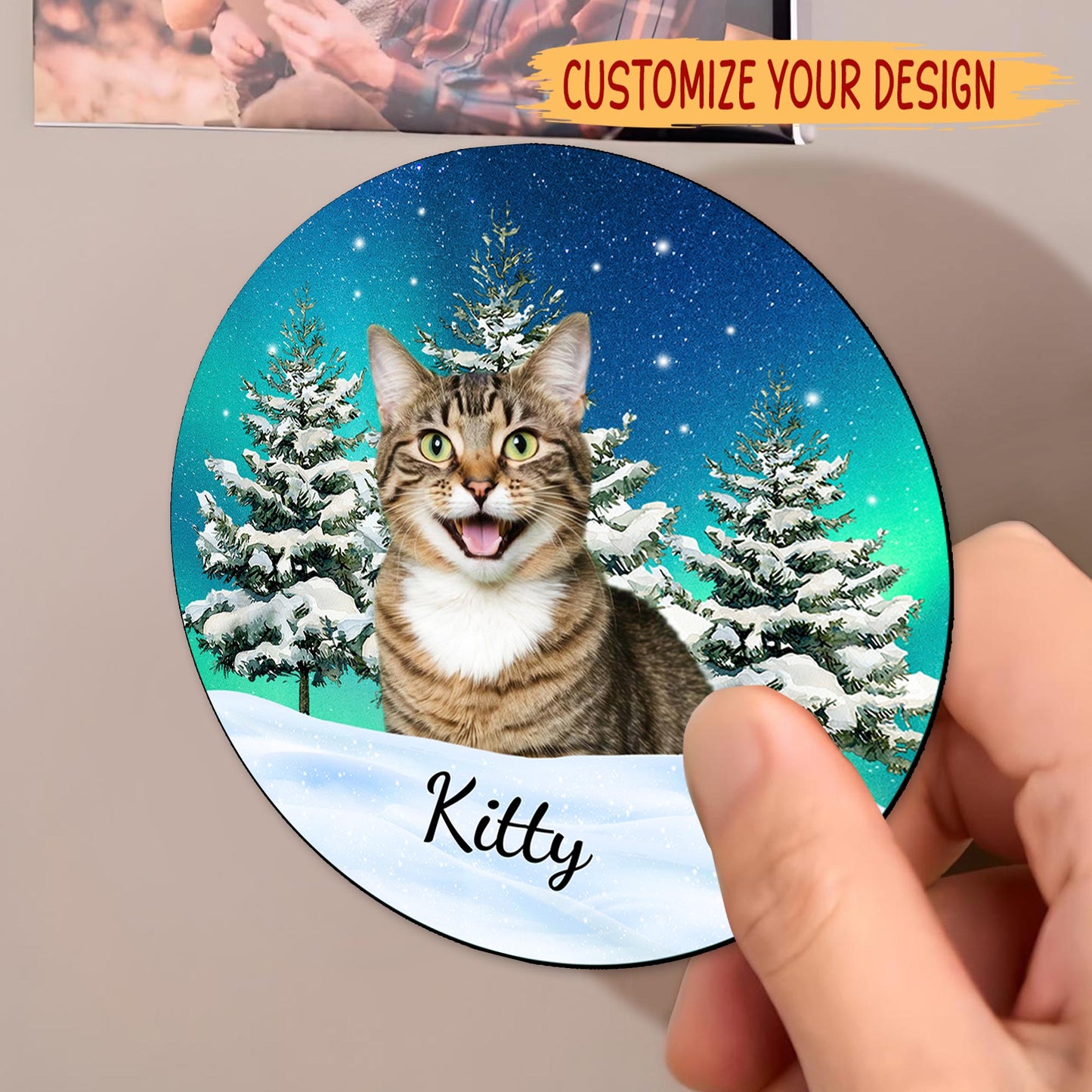 Your Purr-fect Companion Through Every Season - Personalized Custom Fridge Magnet - CAT011_MAGN