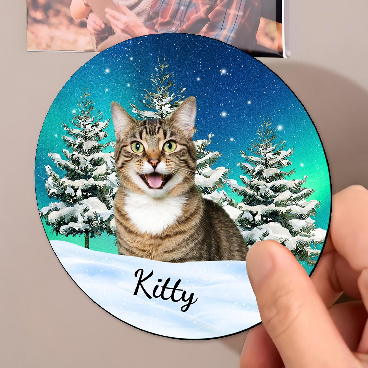 Your Purr-fect Companion Through Every Season - Personalized Custom Fridge Magnet - CAT011_MAGN