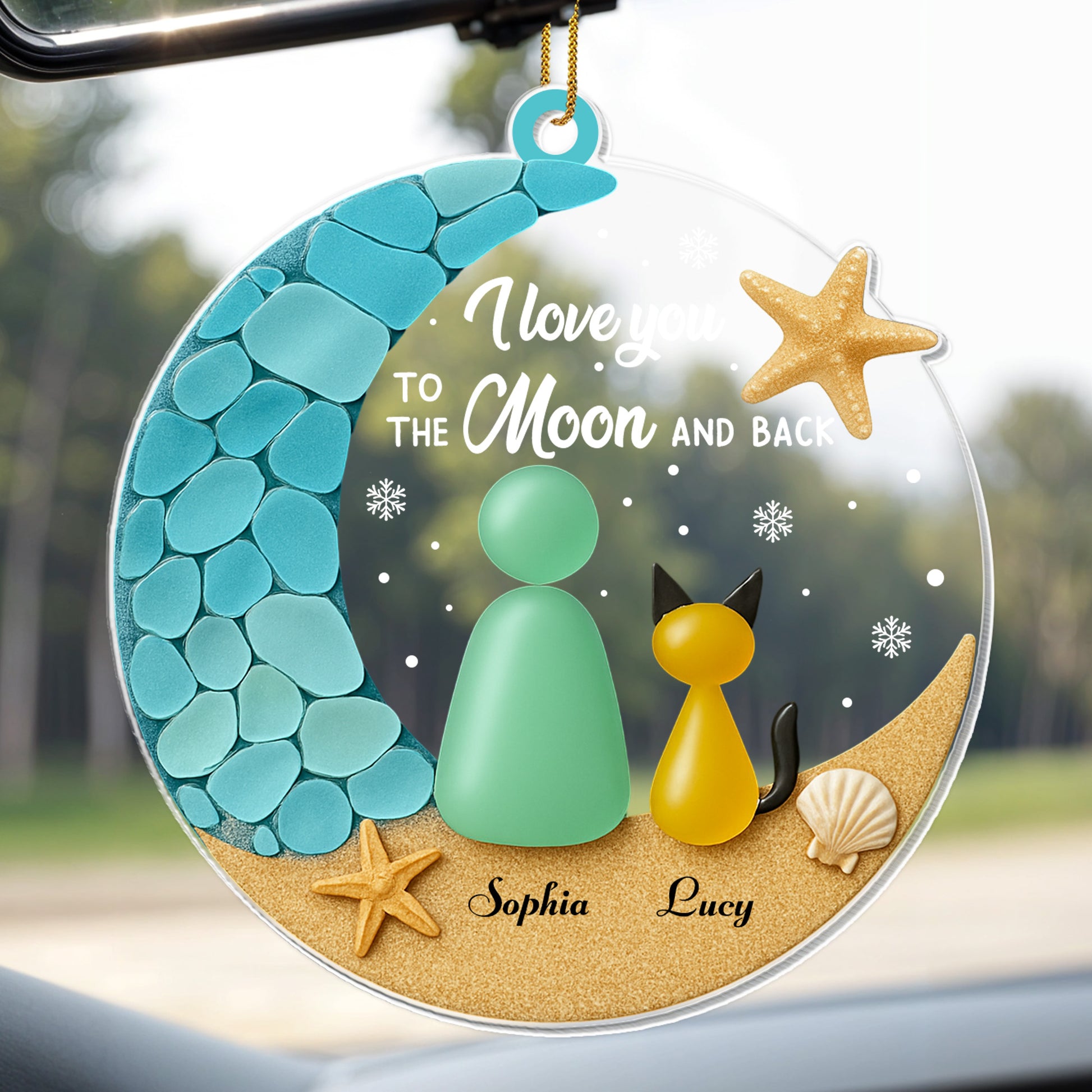 I Love You To The Moon And Back With Moon And Stars