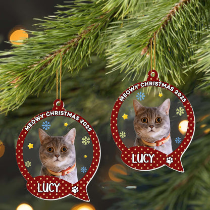 Meowy Christmas, Cute Cat With Speech Bubble