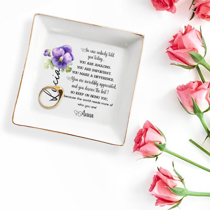 Inspirational Custom Floral Tray, Perfect Daily Reminder