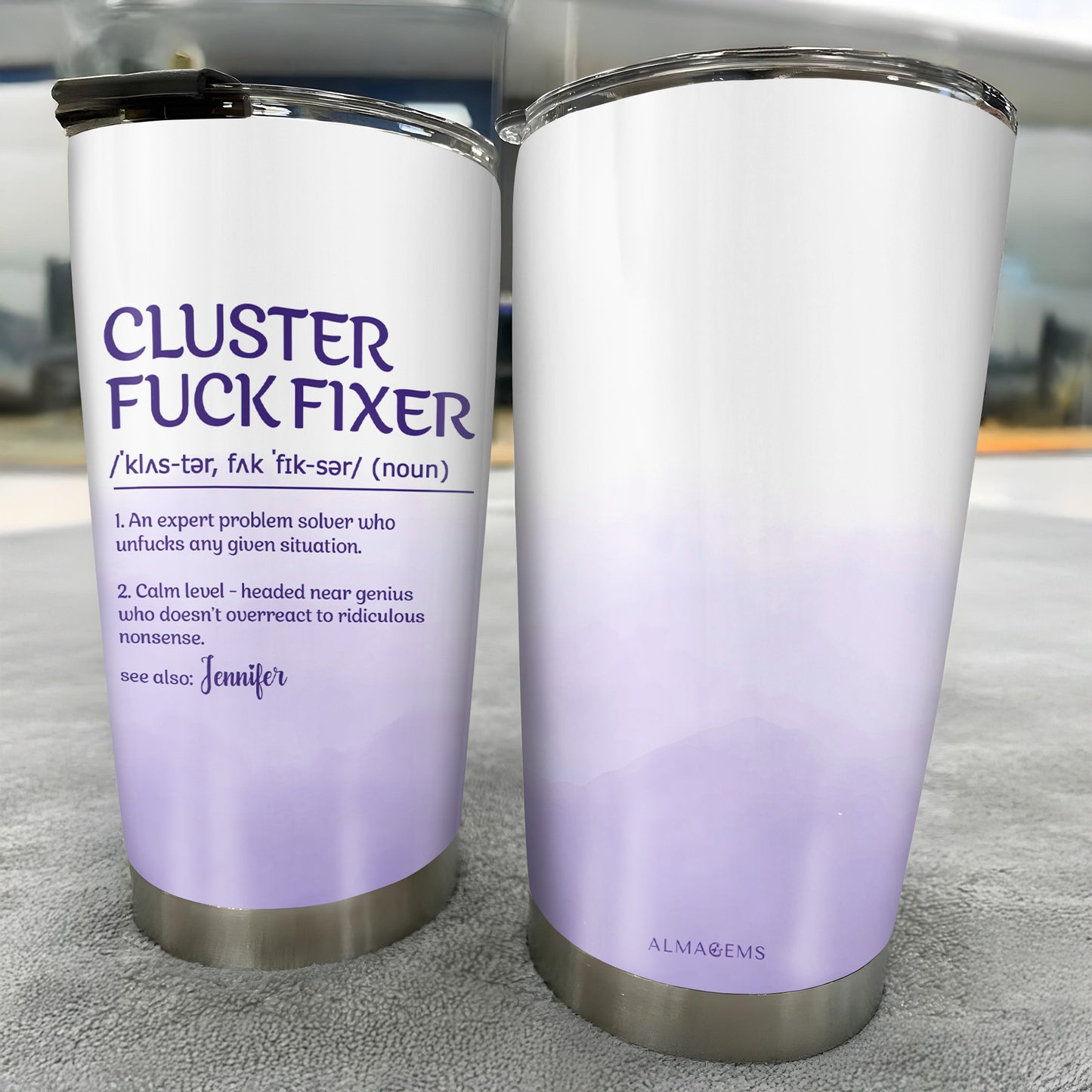 Expert Problem Solver Stainless Steel Tumbler - Personalized Custom Stainless Steel Tumbler 20oz 30oz - COL009_TB