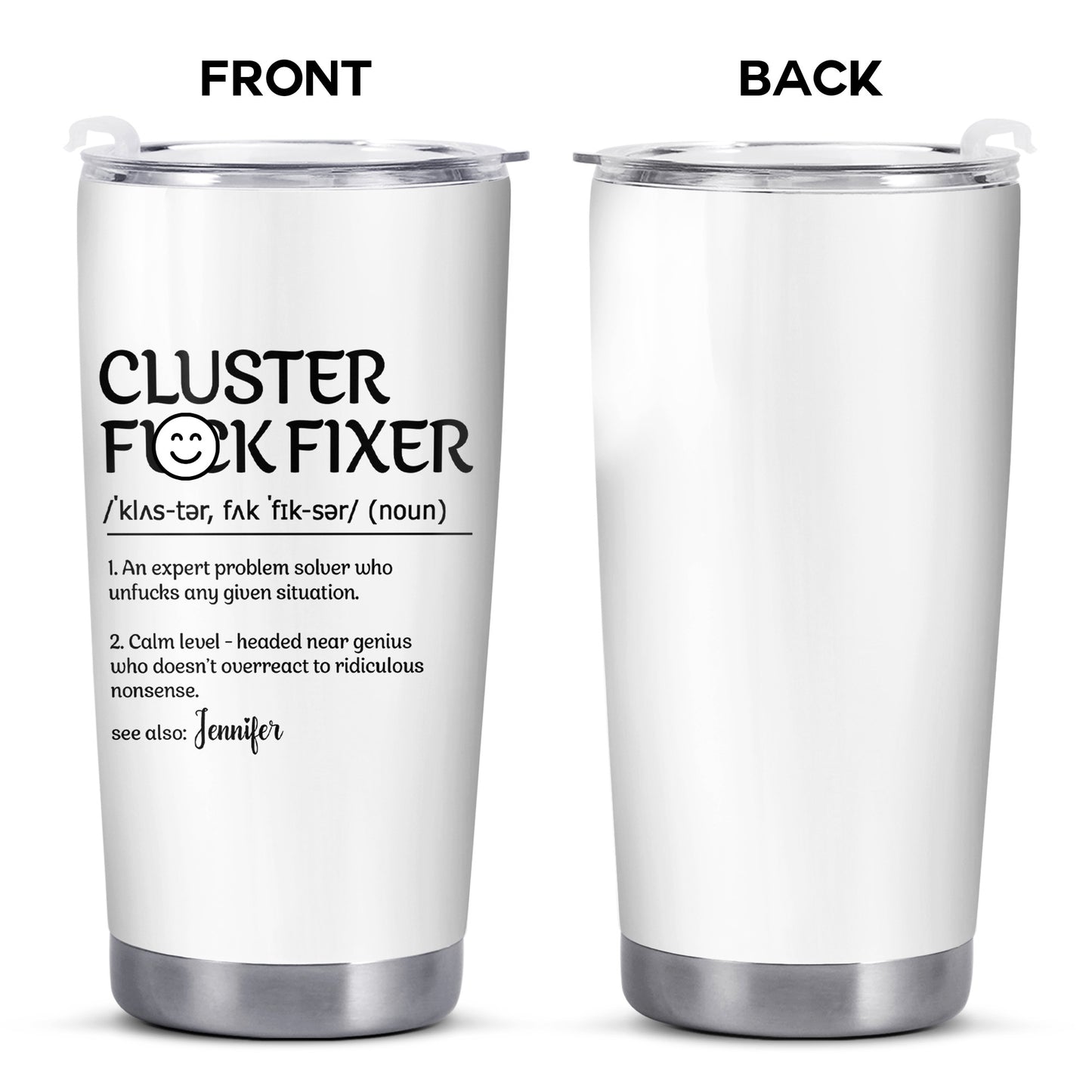 Expert Problem Solver Stainless Steel Tumbler - Personalized Custom Stainless Steel Tumbler 20oz 30oz - COL009_TB