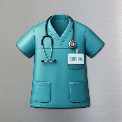 Customize Your Nurse Scrub With Stethoscope And Name Tag