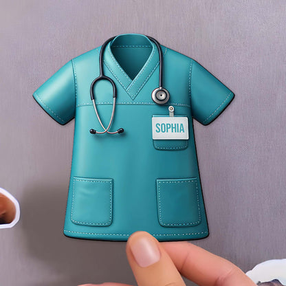 Customize Your Nurse Scrub With Stethoscope And Name Tag