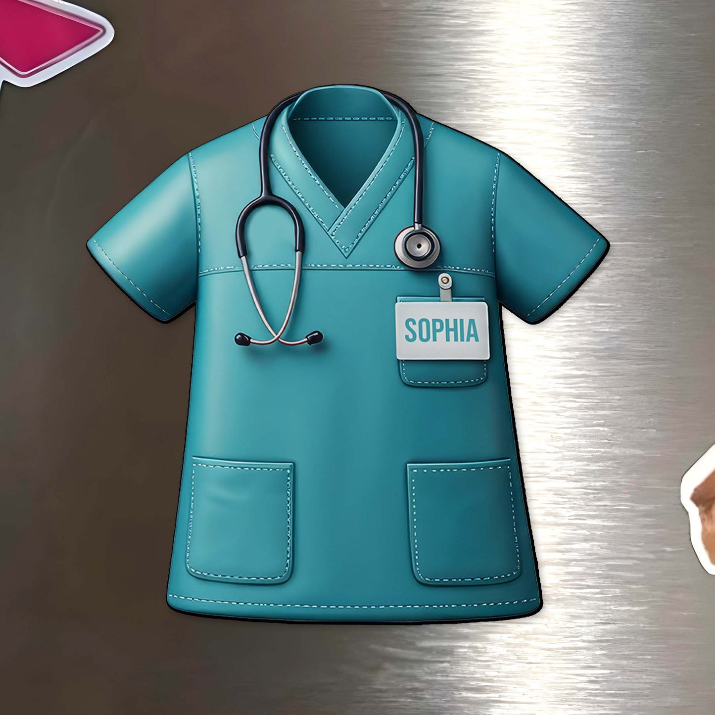 Customize Your Nurse Scrub With Stethoscope And Name Tag