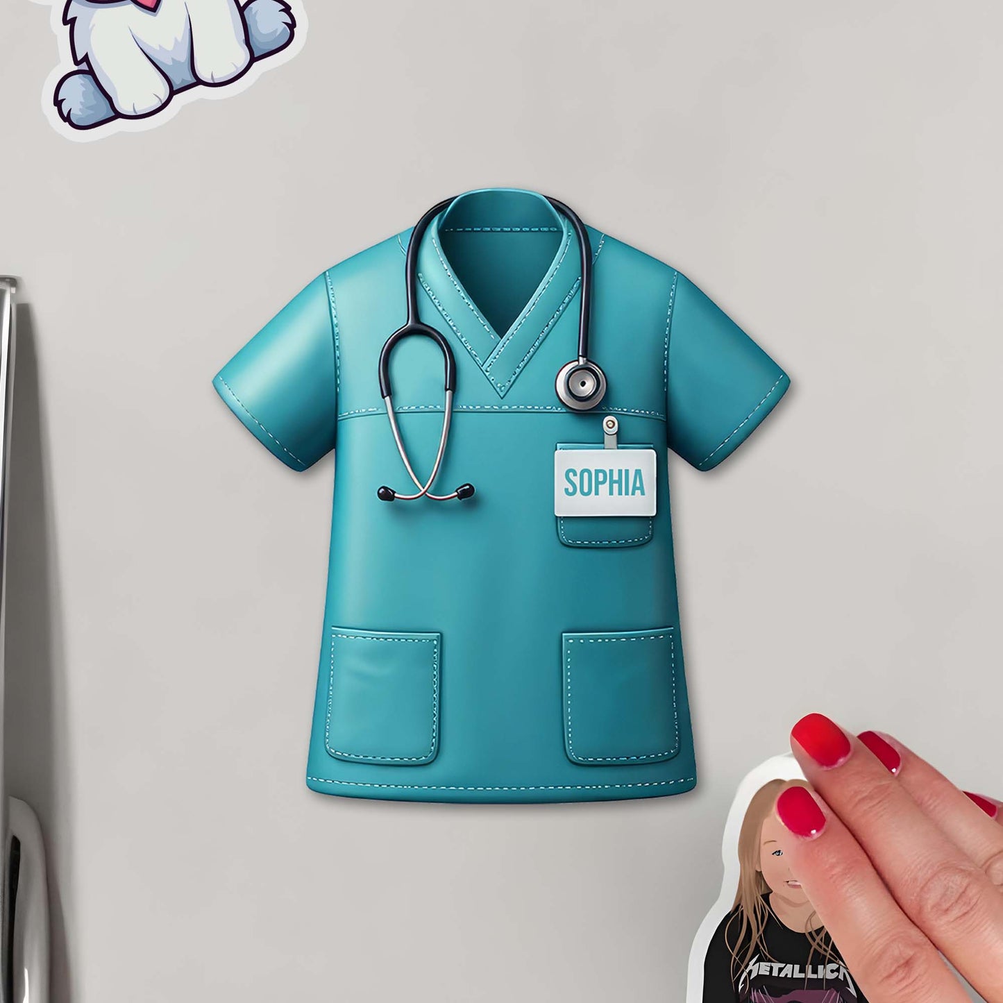 Customize Your Nurse Scrub With Stethoscope And Name Tag