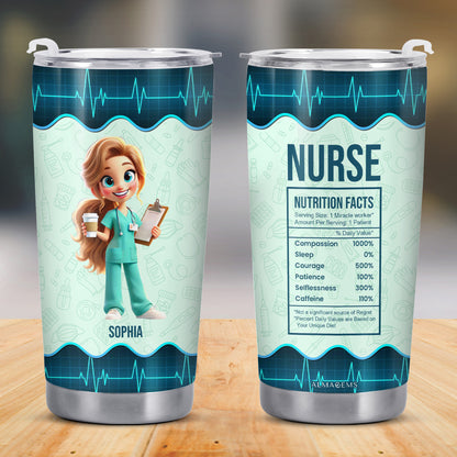 Healthcare Miracle Worker Nurse Tumbler - Personalized Custom Stainless Steel Tumbler 20oz 30oz - COL011_TB