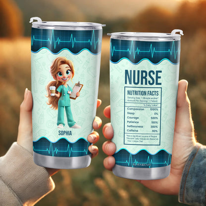 Healthcare Miracle Worker Nurse Tumbler - Personalized Custom Stainless Steel Tumbler 20oz 30oz - COL011_TB