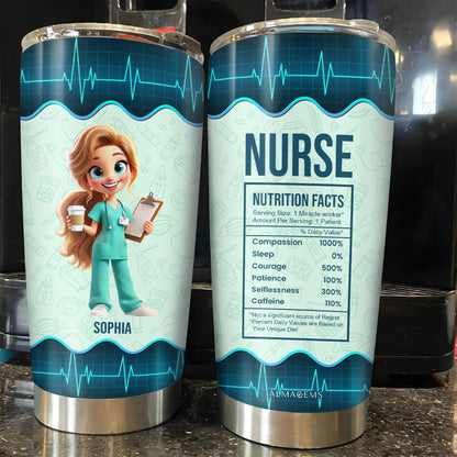 Healthcare Miracle Worker Nurse Tumbler - Personalized Custom Stainless Steel Tumbler 20oz 30oz - COL011_TB