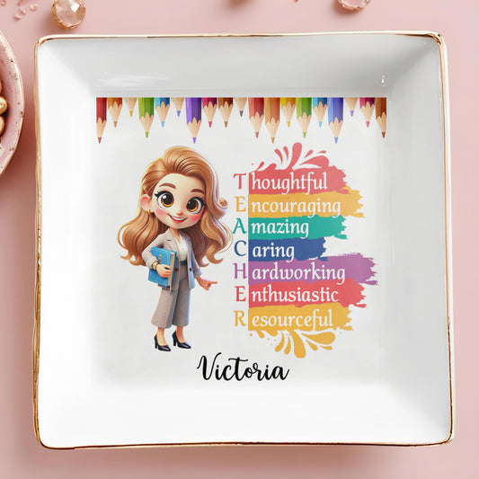 Thoughtful And Amazing Encouraging Jewelry Dish With Animated Character