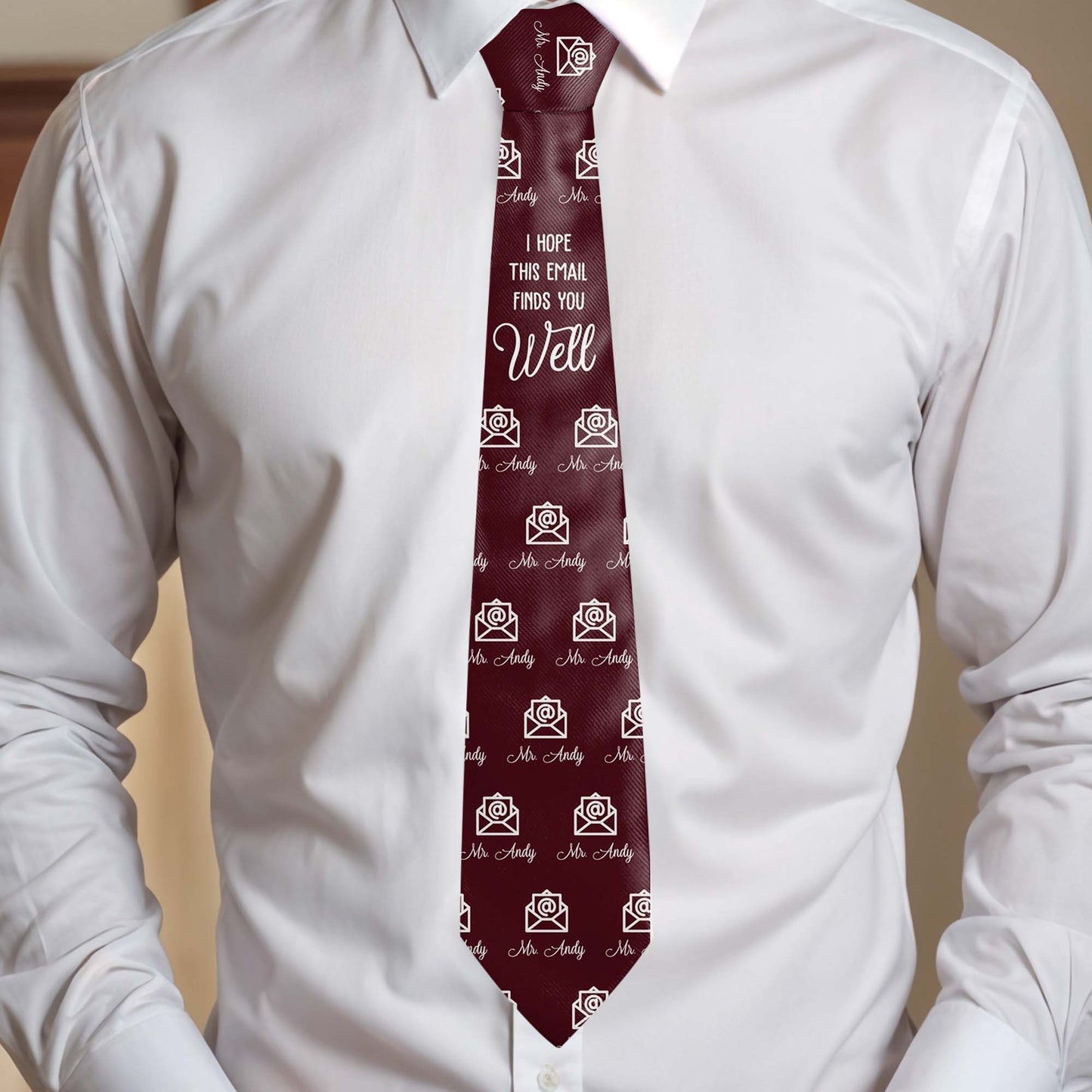 Email Finds You Well Envelope Design Necktie