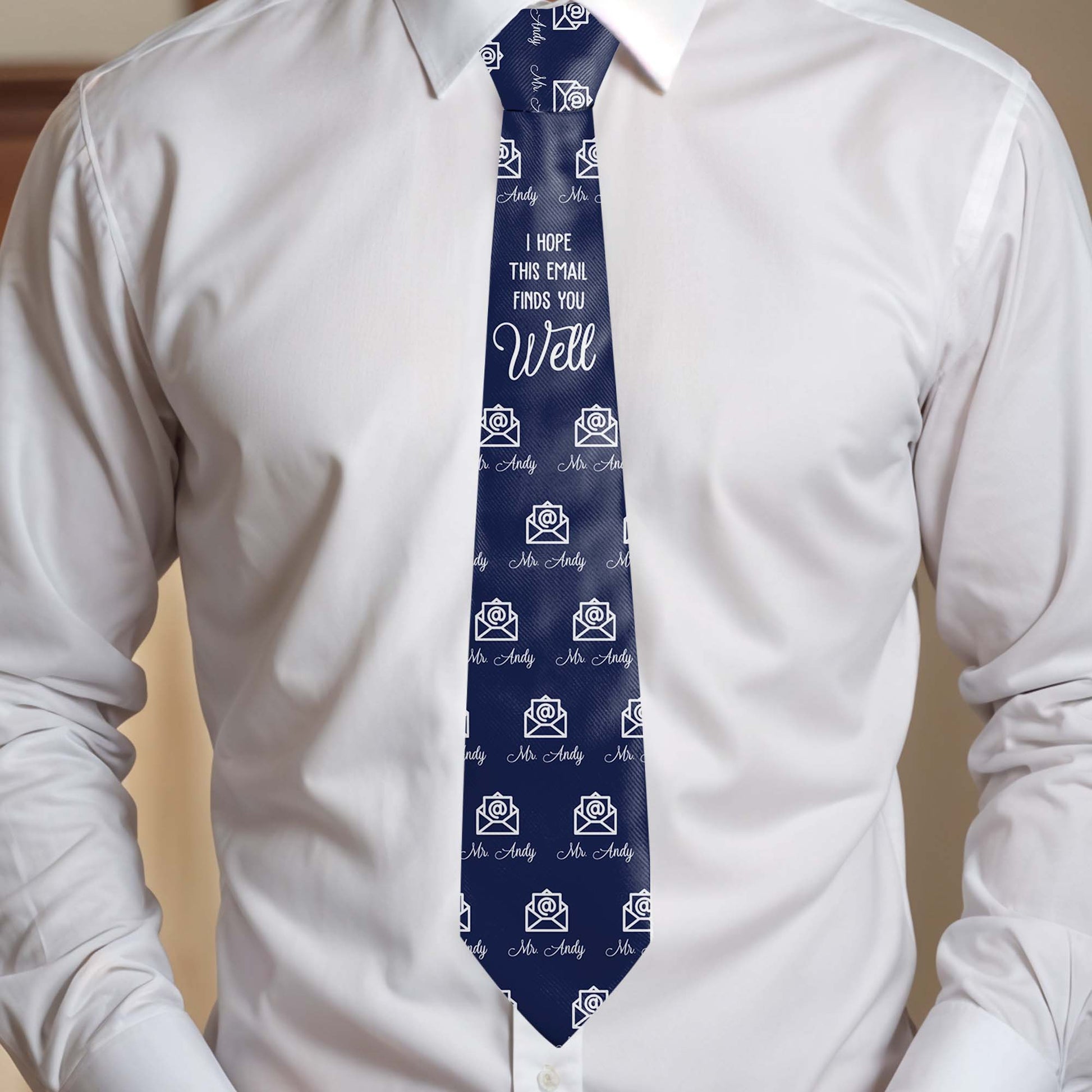 Email Finds You Well Envelope Design Necktie