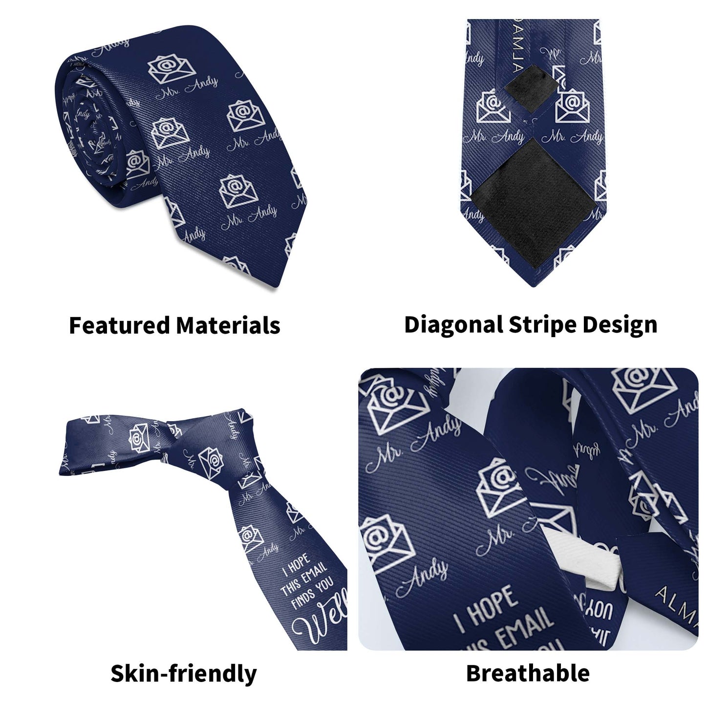 Email Finds You Well Envelope Design Necktie