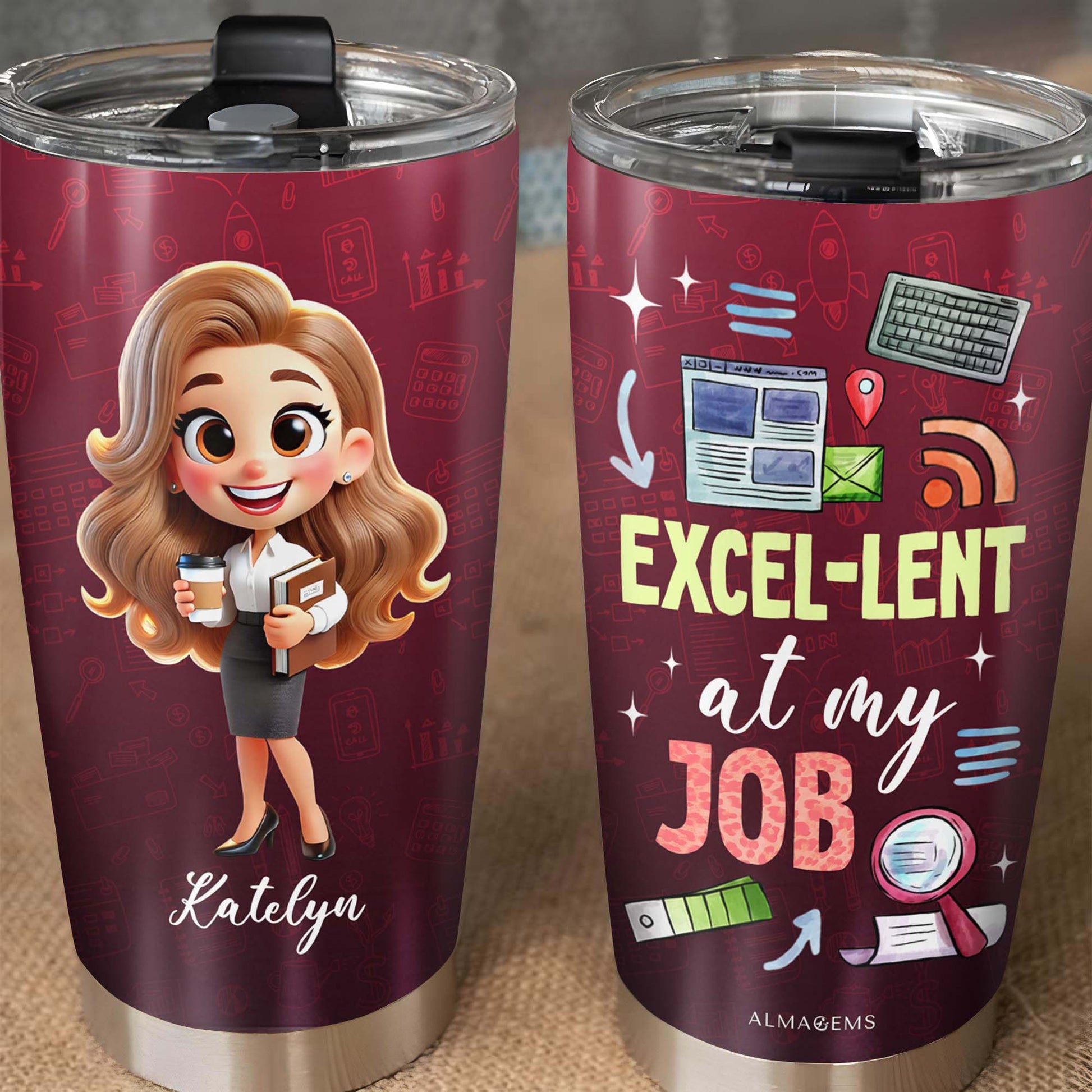 Excel-lent At My Job Office Champions Tumbler