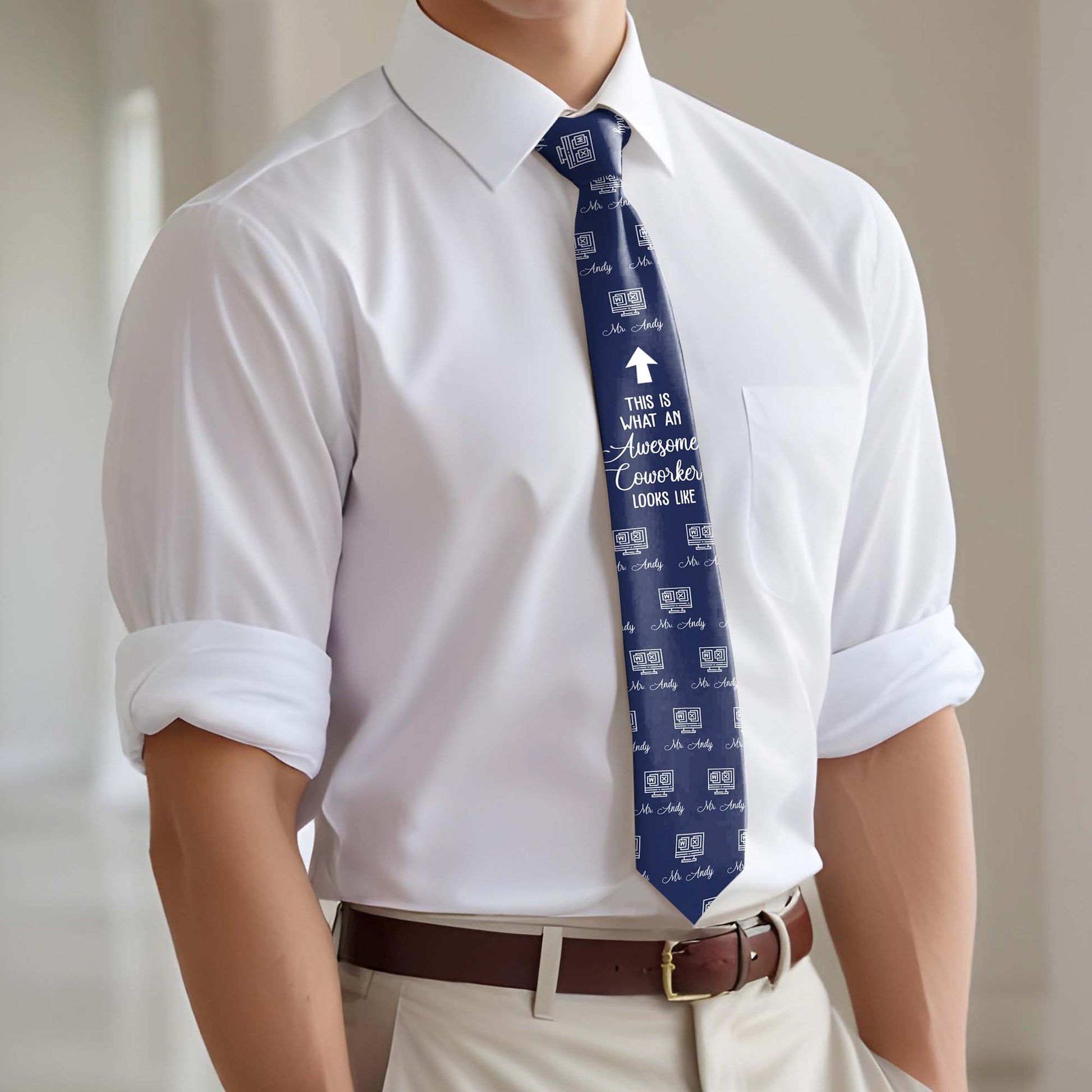 Dress For Success Sleek Professional Monogrammed Tie