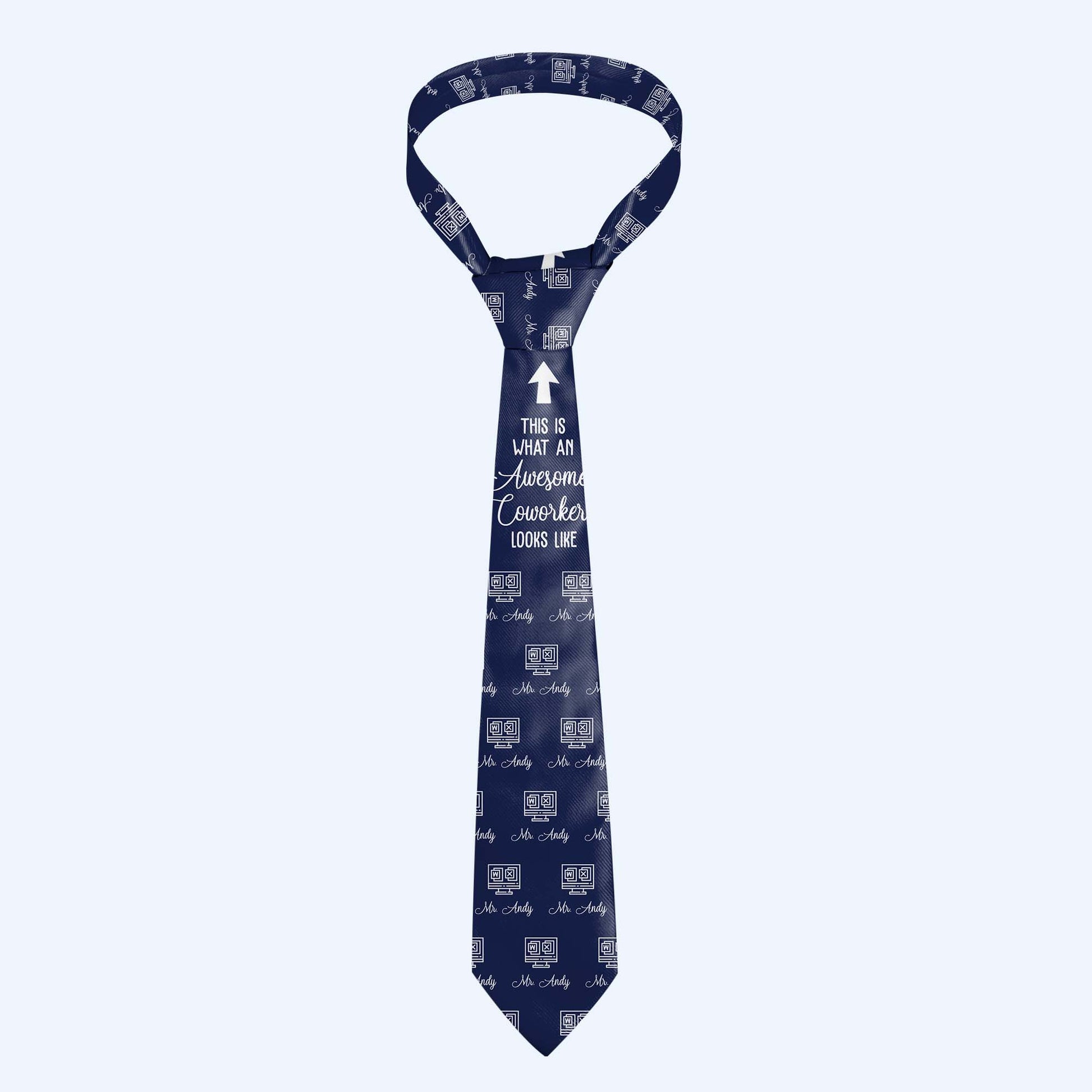 Dress For Success Sleek Professional Monogrammed Tie