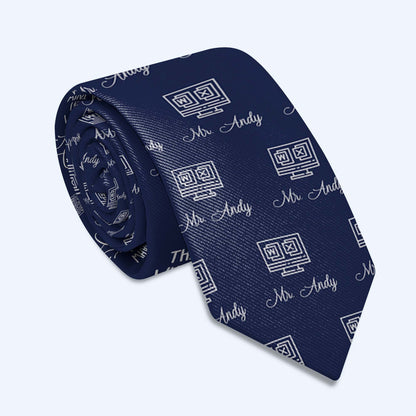 Dress For Success Sleek Professional Monogrammed Tie