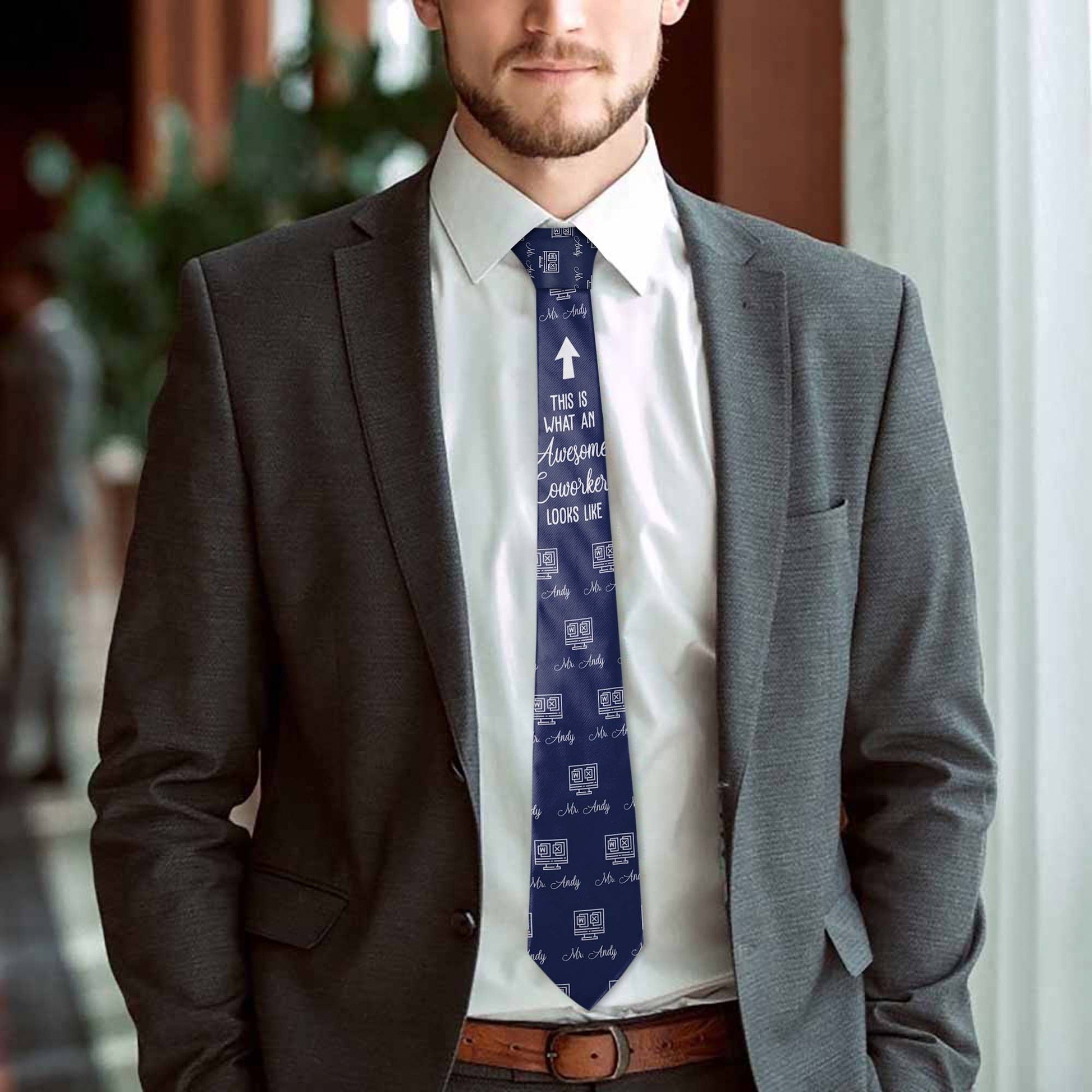 Dress For Success Sleek Professional Monogrammed Tie